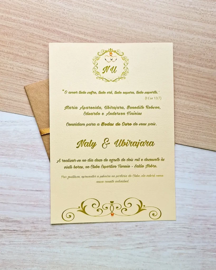 Convite de Bodas ou Casamento Estilo Rústico