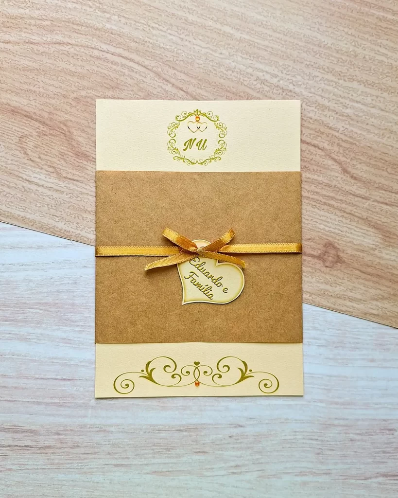 Convite de Bodas ou Casamento Estilo Rústico