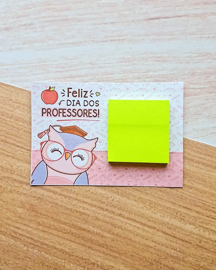 Card Notas Adesivas - Dia dos Professores