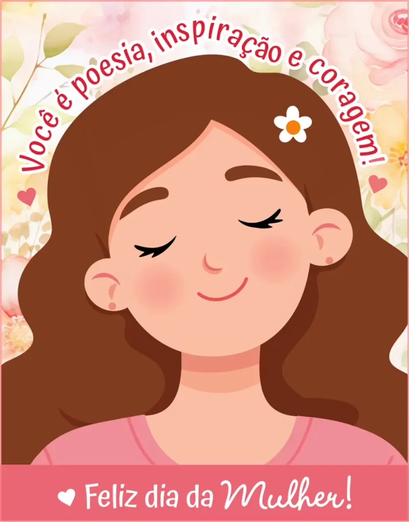 Card com brinco de Pérola - Dia das Mulheres