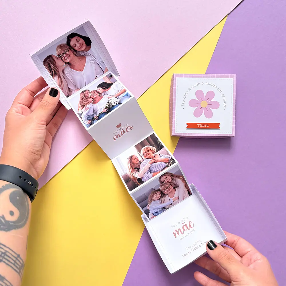 Caixinha Álbum de Fotos - Dia das Mães