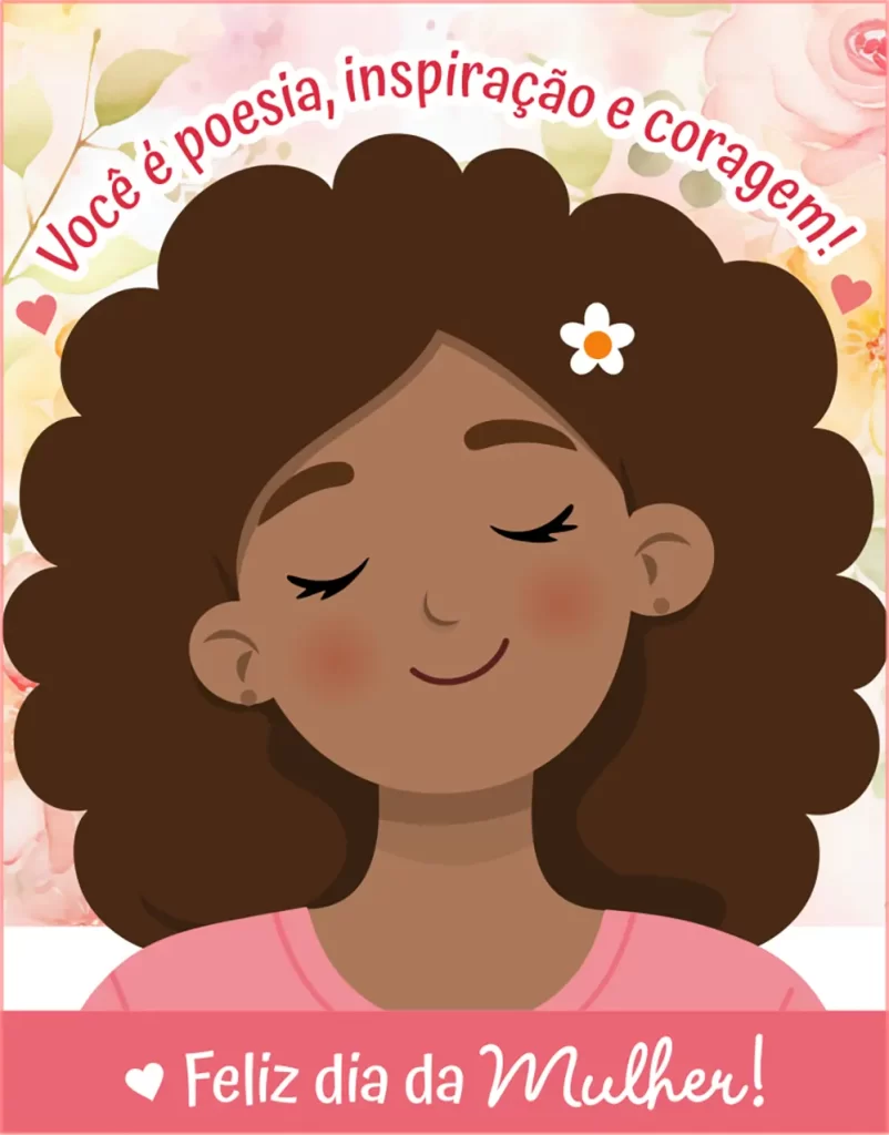 Card com brinco de Pérola - Dia das Mulheres