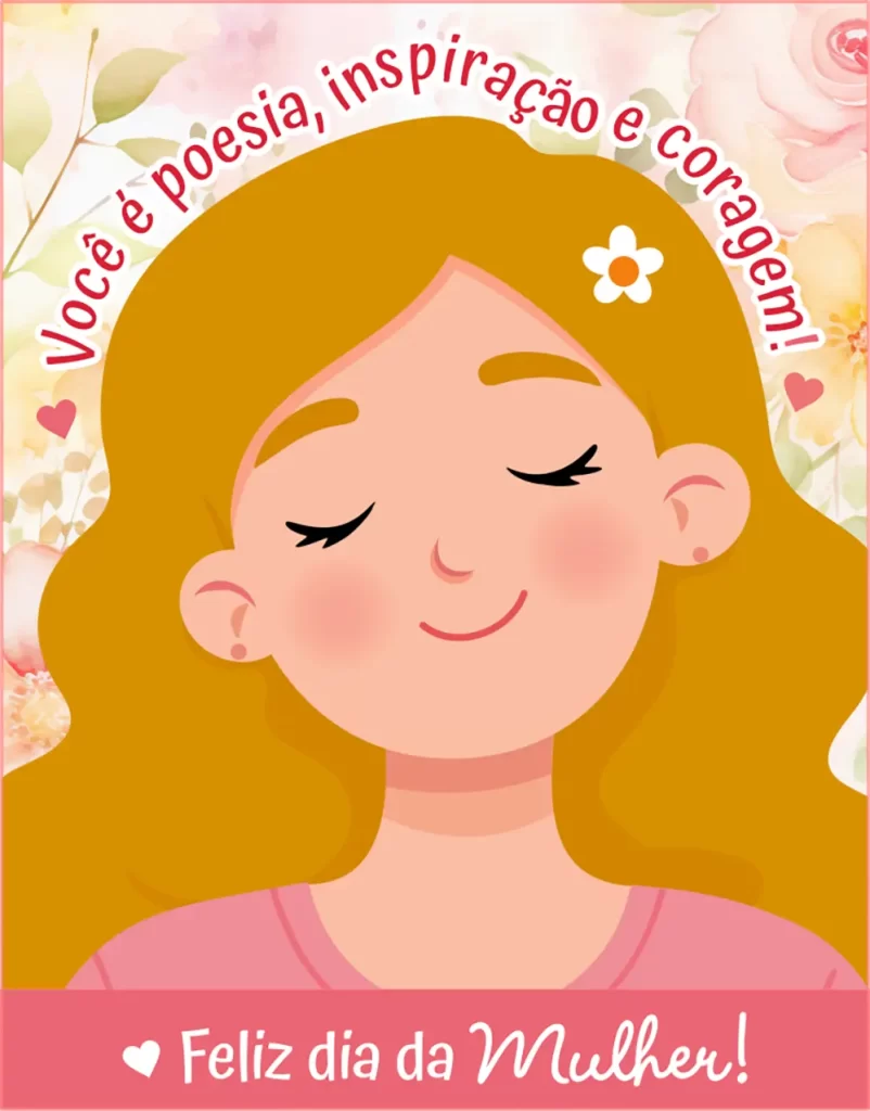 Card com brinco de Pérola - Dia das Mulheres