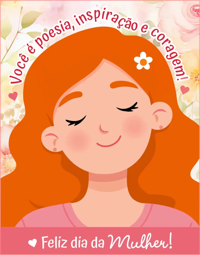 Card com brinco de Pérola - Dia das Mulheres