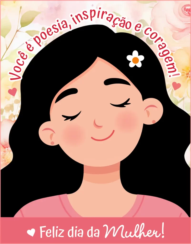 Card com brinco de Pérola - Dia das Mulheres