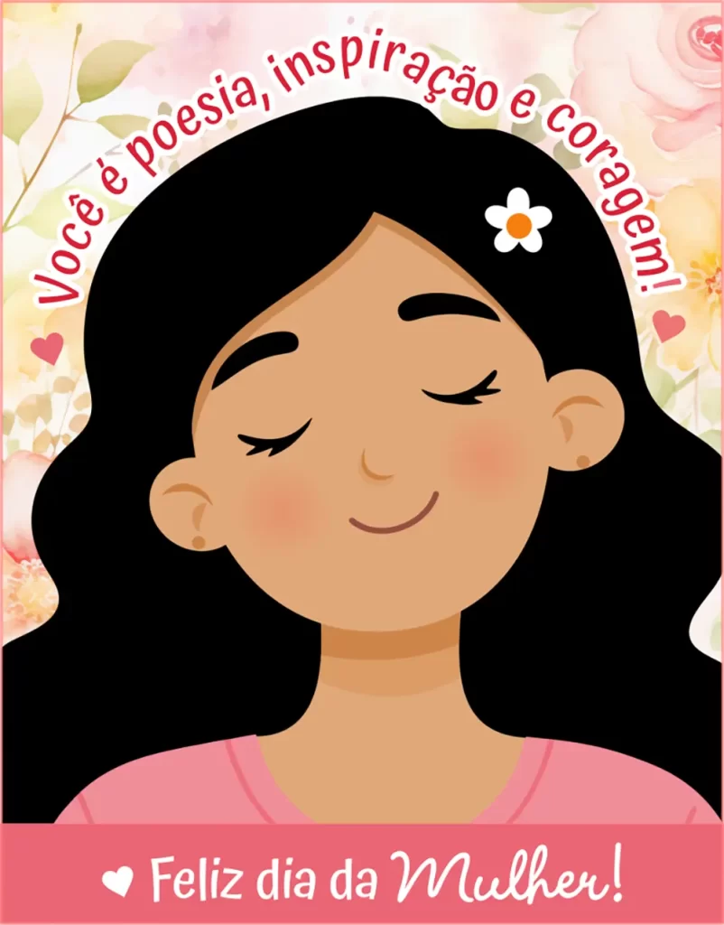 Card com brinco de Pérola - Dia das Mulheres