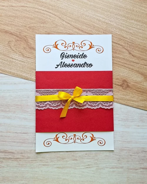 Convite Casamento Grande com Renda